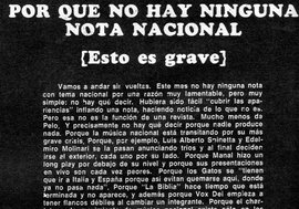 La primera gran crisis del rock argentino