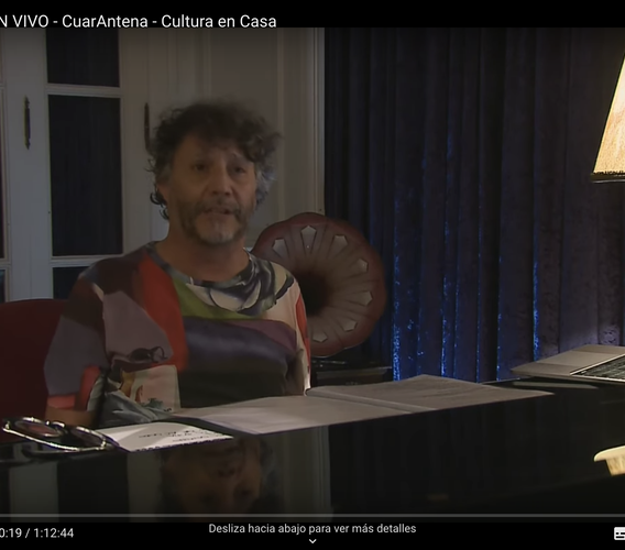 Fito, en streaming: "Y yo te miro desde mi ventana, una más entre todas esas tantas"